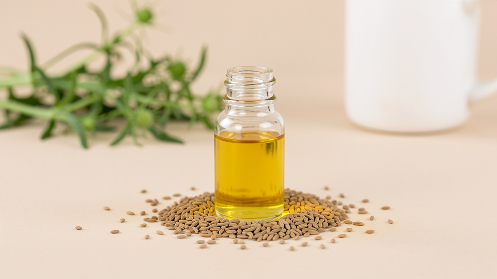 Il y a une femme brune qui utilise une loupe pour nous montrer ses boutons d'acné. Elle ne trouve pas la solution à ses problèmes. La nigelle est la solution